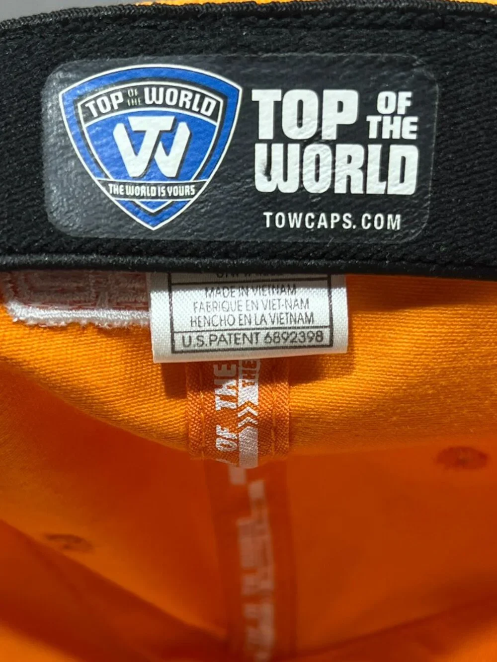 Tennessee Volunteers TOW Vols Hat NCAA One Fit Flex OSFA Orange UT Mens Cap